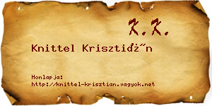 Knittel Krisztián névjegykártya